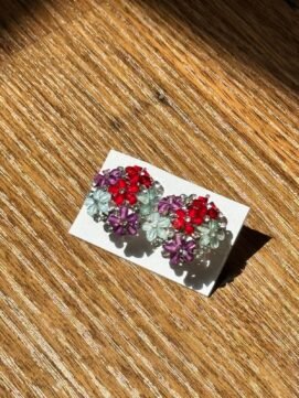 Ria – Multicolour Flower Stud Earrings