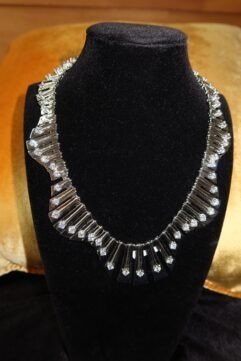 Statement silver necklace set
